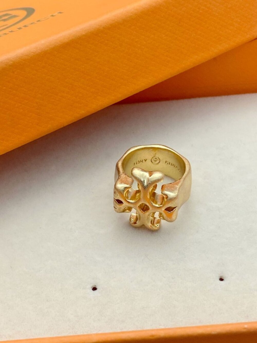 Tory Burch Gold Open‑Work Ring